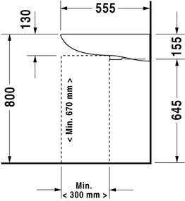 Duravit D-Code - Umývadlo 600x550 mm, s prepadom, biela 2312600002