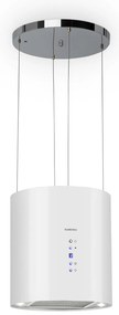 Klarstein Barett, digestor, 35 cm, ostrovčekový, 560 m³/h, LED, filter s aktívnym uhlím, biely