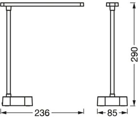 Osram - LED Stmievateľná dotyková stolová lampa PANAN LED/5,2W/5V 1200 mAh CRI 90