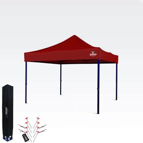 BRIMO Nožnicový stan 3x3 m – Rýchla montáž a 100% ochrana pre Párty a Oslavy - bez 3 stien - Červená 31
