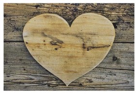 Malá rohožka drevené srdce - 40 * 30 * 1cm