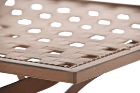 Kovová skladacia stolička Asina (SET 2 ks) - Hnedá antik