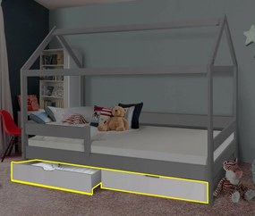 Detská Domčekové posteľ KIDS futbal - sivá 200x90 cm