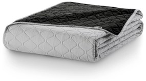 Obojstranný prehoz z mikrovlákna DecoKing Bella strieborno-čierny