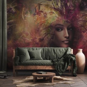 Fototapeta - Žena v dyme (147x102 cm)