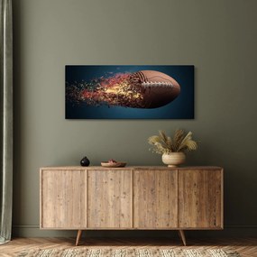 Obraz - Ragbyová lopta v akcii (120x50 cm)