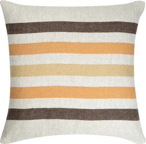 Ľanová obliečka na vankúš Virta 45x45, ľan-hnedo-oranžová