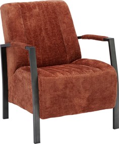XXXLutz KRESLO, kov, textil, červenohnedá Ambia Garden - Kreslá - 002731004302