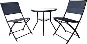 TRENDIE Zostava záhradného nábytku - 2 stoličky a stôl 65cm polovičný
