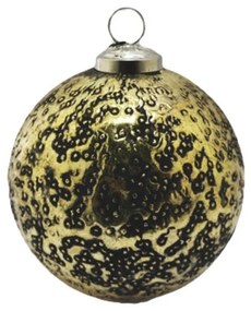 Sklenená vianočná guľa Shiny Gold, 8 cm