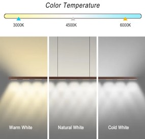 Immax NEO 07309L-LED stmievateľný luster na lanku so senzorom MADEIRA 37W/230V 157 cm orech