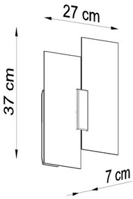 Sollux SL.0197 - Nástenné svietidlo FABIANO 2xE27/15W/230V biela/chróm