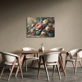 Obraz - Zátišie s kvetmi - maľba (70x50 cm)