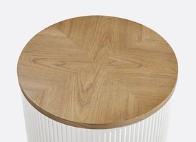 Odkladací stolík Stilig ST581 40 cm z masívu ecru/brest