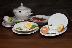 Thun obedová súprava  Bernadotte biela 26-dielná