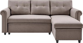 Rohová rozkladacia sedacia súprava Catini NESTA hnedá