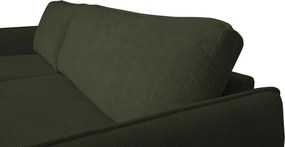 Rohová sedačka Salma, tmavo zelená látka, univerzálna pravá/ľavá