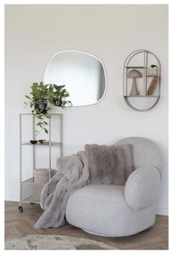 Svetlosivé kreslo z textílie buklé Messina – House Nordic