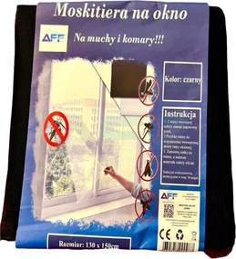 AFF Sieť do okna proti hmyzu - 150 x 180 cm - čierna