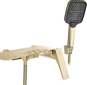 Rea Joe, vaňová batéria s ručnou sprchovou súpravou, zlatá matná, REA-B8992