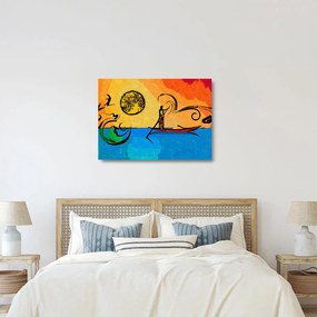 Sklenený obraz starovekej maľby (70x50 cm)