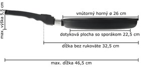 AMT Gastroguss titánová panvica na lievance 4 oká ø 26 cm s odnímateľnou rukoväťou