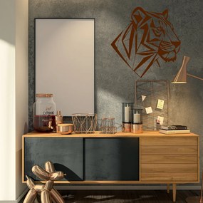 Veselá Stena Samolepka Profil Tigra Farba: hnědá, Veľkosť: 60 x 60 cm