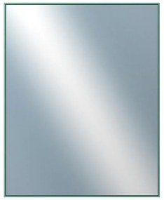 DANTIK - Zrkadlo v rámu, rozmer s rámom 80x100 cm z lišty Hliník zelená m. (7002246)