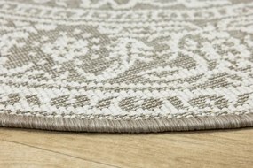 Obojstranný koberec BRUSSELS 205989/10610 béžový / krémový kruh