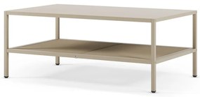 Krémovobiely kovový konferenčný stolík 60x100 cm Fayna – Marckeric