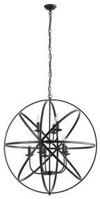 Searchlight 2478-8BK - Závesný luster ORBIT na reťazi 8xE14/60W/230V čierny