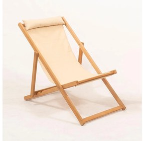 Záhradné lehátko béžové/habr