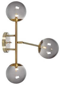 Markslöjd 108253 - Nástenné svietidlo TRINITY 3xG9/20W/230V zlatá/šedá