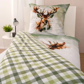 Herding Bavlnené obliečky Jeleň, 135 x 200 cm, 80 x 80 cm