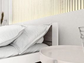 Posteľ IKAROS DOUBLE 160 x 200 cm, biela/dub hľuzovka Rošt: S latkovým roštom, Matrac: Matrac COCO MAXI 20 cm