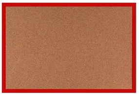 Toptabule.sk KTDRCE Korková tabuľa v červenom drevenom ráme 120x90cm