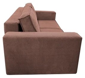 Rozkladacia trojmiestna pohovka s úložným priestorom RONDA červená