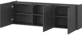 Antracitový TV stolík 138x45 cm Piana – Germania
