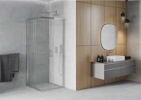 Mexen Rio štvorcový sprchový kút 90 x 90 cm, transparentný, chróm - 860-090-090-01-00