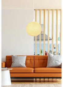 Luster na lanku JUTE 1xE27/60W/230V žltá