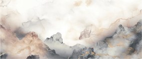 Obraz - Abstrakcia hôr s textúrou mramoru (120x50 cm)