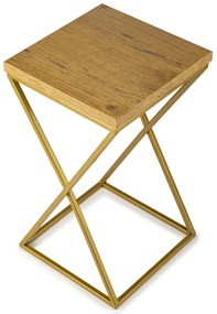 STOJAN NA KVETINÁČ LOFT6 40X24X24 CM ZLATÁ/HNEDÁ