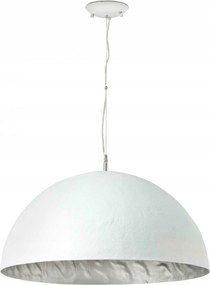 Faro Magma závesné dizajnové svietidlo, biela/strieborná, vláknité sklo, E27