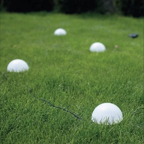 Exteriérové solárne svietidlo Hemi, 5x biele plastové tienidlo