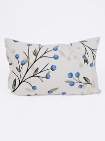 Bavlnená obliečka na vankúš Renforcé 50 × 70 cm - Čučoriedky prírodné