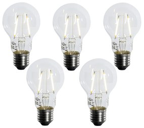 Sada 5 LED žiaroviek E27 A60 so senzorom súmraku 2,5W 250 lm 2700K