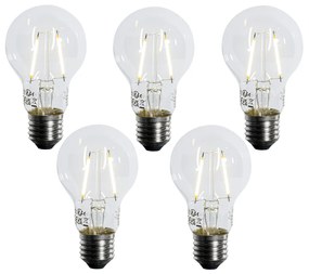 Sada 5 LED žiaroviek E27 A60 so súmrakovým senzorom 2,5 W 250 lm 2700 K