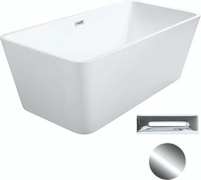 Besco Akrylátová voľne stojaca vaňa Evita 160x80 BESCO-Typ výpuste: Click-Clack s prepadom, biela, BESCO-Rozmery: 160x80, BESCO-Farba: Biela