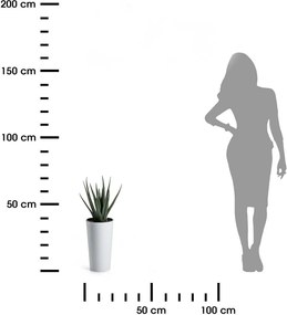 Květináč URBANIKA Riflo 19,6x36,4 cm bílý