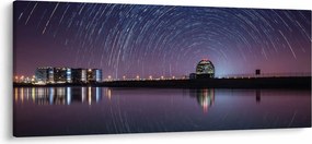 Obraz nočnej oblohy s hviezdami (120x50 cm)